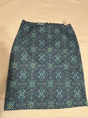 Talbots Geometric Print Mini Skirt